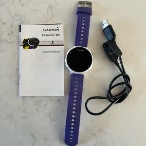 Garmin fitness watch with charger